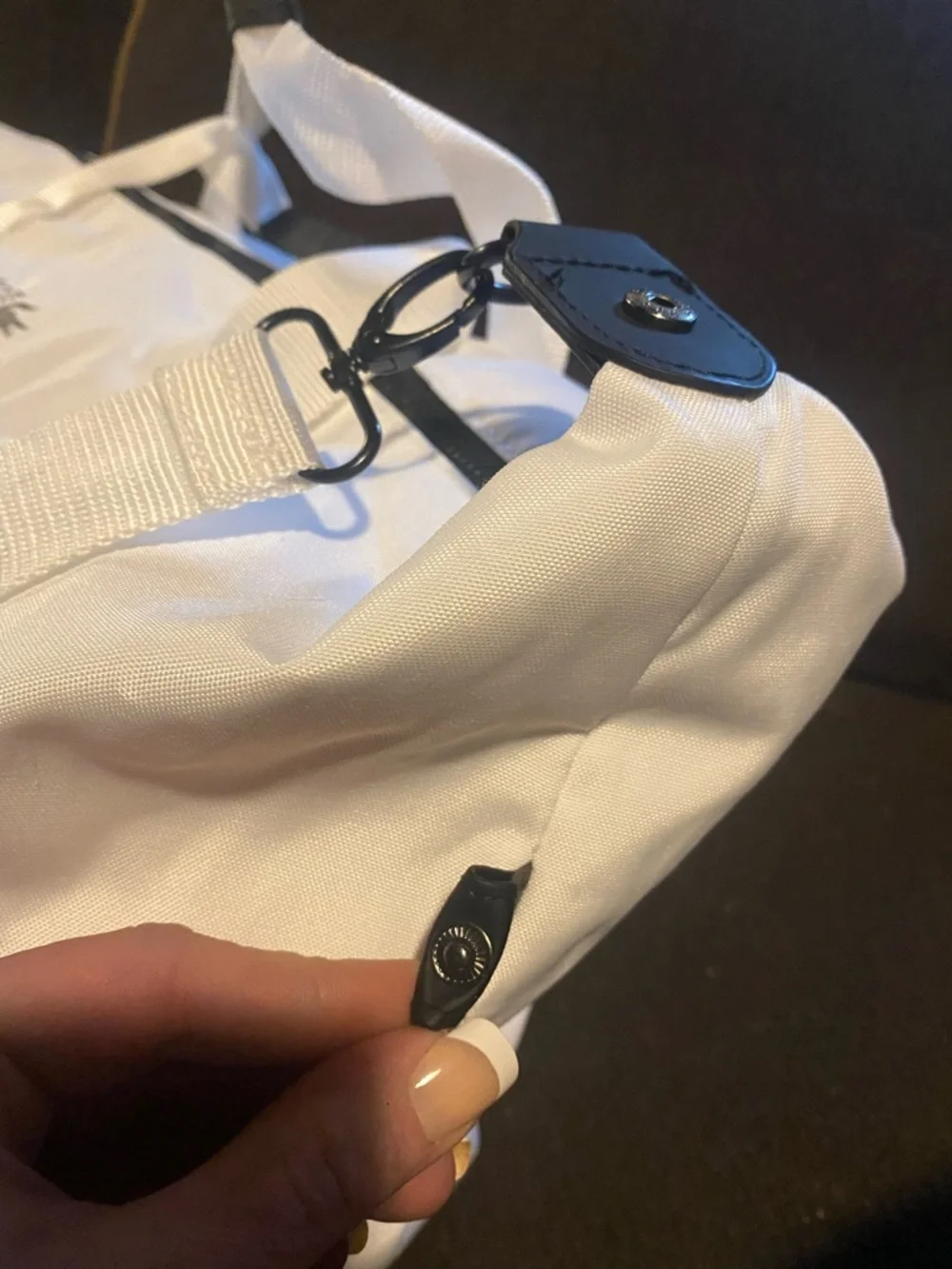 Lacoste Parfums White and Black Travel Duffle